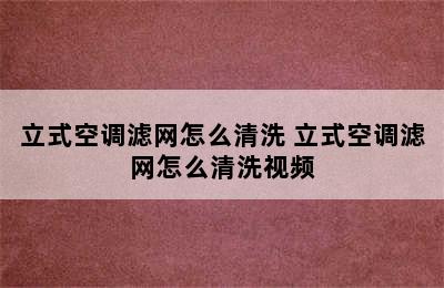 立式空调滤网怎么清洗 立式空调滤网怎么清洗视频